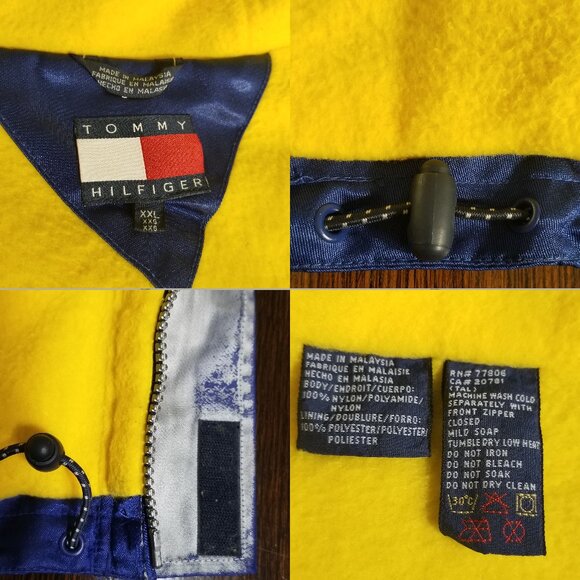 VTG Tommy Hilfiger Jacket Big Flag Deck Embroidered Racing XXL Sailing Grail - Picture 12 of 16